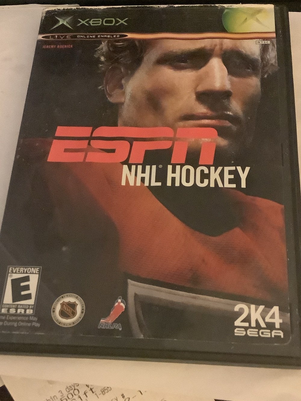 ESPN NHL Hockey (Xbox) - Red and Black Game Case by SEGA
